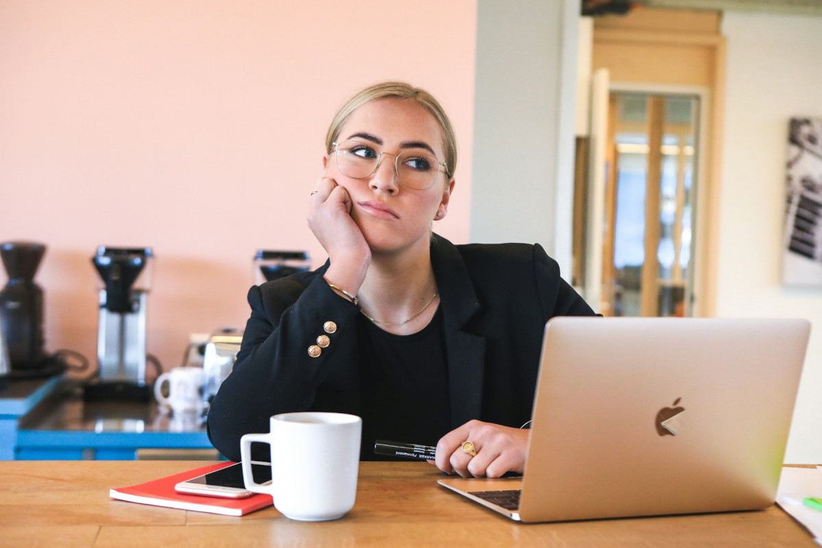 A Photo of a troubled looking woman